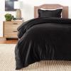 imageTribeca Living VENICEDUVET Venice Velvet Oversized Solid Duvet Set3pieces King BurgundyBlack