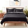 imageTribeca Living VENICEDUVET Venice Velvet Oversized Solid Duvet Set3pieces King BurgundyBlack