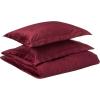 imageTribeca Living VENICEDUVET Venice Velvet Oversized Solid Duvet Set3pieces King BurgundyBurgundy
