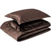 imageTribeca Living VENICEDUVET Venice Velvet Oversized Solid Duvet Set3pieces King BurgundyChocolate