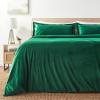 imageTribeca Living VENICEDUVET Venice Velvet Oversized Solid Duvet Set3pieces King BurgundyEmerald Green