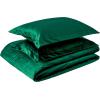 imageTribeca Living VENICEDUVET Venice Velvet Oversized Solid Duvet Set3pieces King BurgundyEmerald Green