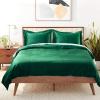 imageTribeca Living VENICEDUVET Venice Velvet Oversized Solid Duvet Set3pieces King BurgundyEmerald Green