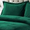 imageTribeca Living VENICEDUVET Venice Velvet Oversized Solid Duvet Set3pieces King BurgundyEmerald Green