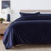 imageTribeca Living VENICEDUVET Venice Velvet Oversized Solid Duvet Set3pieces King BurgundyIndigo