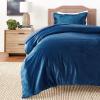 imageTribeca Living VENICEDUVET Venice Velvet Oversized Solid Duvet Set3pieces King BurgundyNavy Blue