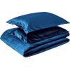imageTribeca Living VENICEDUVET Venice Velvet Oversized Solid Duvet Set3pieces King BurgundyNavy Blue