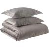 imageTribeca Living VENICEDUVET Venice Velvet Oversized Solid Duvet Set3pieces King BurgundySmoke Grey