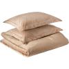 imageTribeca Living VENICEDUVET Venice Velvet Oversized Solid Duvet Set3pieces King BurgundyTaupe