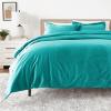 imageTribeca Living VENICEDUVET Venice Velvet Oversized Solid Duvet Set3pieces King BurgundyTeal