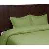imageTribeca Living Cotton King Duvet Cover Set Oversized Includes One Plain Duvet Cover and Two Sham Pillowcases 350 Thread Count 100 Cotton PercaleWhiteGreen