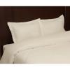 imageTribeca Living Cotton King Duvet Cover Set Oversized Includes One Plain Duvet Cover and Two Sham Pillowcases 350 Thread Count 100 Cotton PercaleWhiteLight Ivory