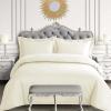 imageTribeca Living Egyptian Cotton King Duvet Cover Set 3pc Oversized Plain Bedding Set Includes King Duvet Cover And Two Sham Pillowcases 600 Thread Count Sky BlueIvory