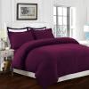 imageTribeca Living TLFLSODSKISB 170 GSM Flannel Solid Duvet Cover Set King Sky BluePurple