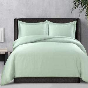image300 Thread Count Rayon from Bamboo Oversized Duvet Cover Set Queen Green