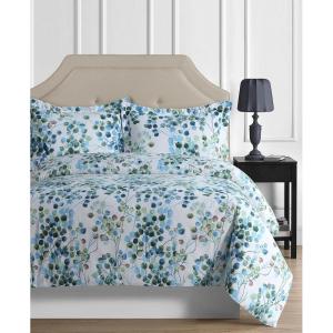 imageTribeca Living MADRDUVETKISK Madrid Tropical Rainforest Oversized Duvet Set King Sky BlueLeaves Multi