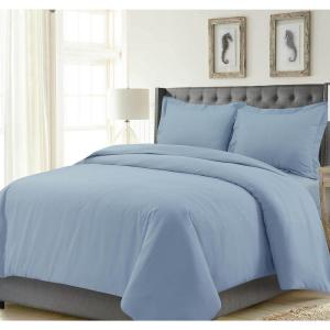imageTribeca Living MADRDUVETKISK Madrid Tropical Rainforest Oversized Duvet Set King Sky BlueSky Blue
