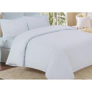 imageTribeca Living TLFLSODSKISB 170 GSM Flannel Solid Duvet Cover Set King Sky BlueSky Blue