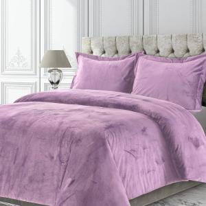 imageTribeca Living VENICEDUVET Venice Velvet Oversized Solid Duvet Set3pieces King BurgundyLilac