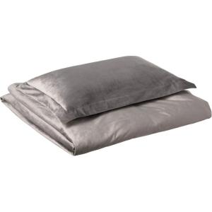 imageTribeca Living VENICEDUVET Venice Velvet Oversized Solid Duvet Set3pieces King BurgundySmoke Grey