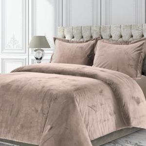 imageTribeca Living VENICEDUVET Venice Velvet Oversized Solid Duvet Set3pieces King BurgundyTaupe
