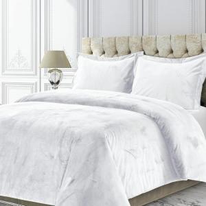 imageTribeca Living VENICEDUVET Venice Velvet Oversized Solid Duvet Set3pieces King BurgundyWhite