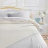 imageTribeca Living Cotton Acrylic Queen Reversible Blanket Soft and Cozy Yarn Dyed Fade Resistant Plaid DuneCottonWool Ivory