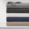 imageTribeca Living Cotton Acrylic Queen Reversible Blanket Soft and Cozy Yarn Dyed Fade Resistant Plaid DuneHeather Camel