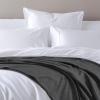 imageTribeca Living Cotton Acrylic Queen Reversible Blanket Soft and Cozy Yarn Dyed Fade Resistant Plaid DuneHeather Dark Grey