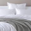 imageTribeca Living Cotton Acrylic Queen Reversible Blanket Soft and Cozy Yarn Dyed Fade Resistant Plaid DuneHeather Mid Grey