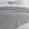 imageTribeca Living Cotton Acrylic Queen Reversible Blanket Soft and Cozy Yarn Dyed Fade Resistant Plaid DuneMadrid  Silver Grey