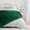 imageTribeca Living Cotton Acrylic Queen Reversible Blanket Soft and Cozy Yarn Dyed Fade Resistant Plaid DuneVienna  Emerald Green