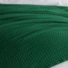 imageTribeca Living Cotton Acrylic Queen Reversible Blanket Soft and Cozy Yarn Dyed Fade Resistant Plaid DuneVienna  Emerald Green