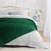 imageTribeca Living Cotton Acrylic Queen Reversible Blanket Soft and Cozy Yarn Dyed Fade Resistant Plaid DuneVienna  Emerald Green