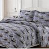 imageTribeca Living WOU170DUVETKIBL Duvet Set King Winter Outing BlueWinter Outing Grey