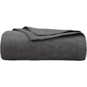 imageTribeca Living Cotton Acrylic Queen Reversible Blanket Soft and Cozy Yarn Dyed Fade Resistant Plaid DuneHeather Dark Grey