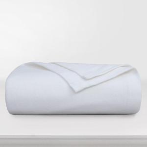 imageTribeca Living Cotton Acrylic Queen Reversible Blanket Soft and Cozy Yarn Dyed Fade Resistant Plaid DuneWhite