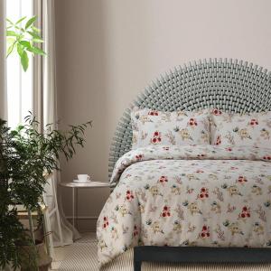 imageTribeca Living WOU170DUVETKIBL Duvet Set King Winter Outing BlueCream