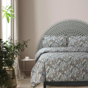 imageTribeca Living WOU170DUVETKIBL Duvet Set King Winter Outing BlueGreen