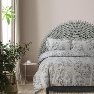 imageTribeca Living WOU170DUVETKIBL Duvet Set King Winter Outing BlueNatural