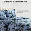 imageAzores Home Cotton Flannel Queen Duvet Cover Set Oversized Wrinkle Resistant Soft Touch Includes One Duvet Cover and Two Sham Pillowcases 170GSM CamelMulticolor