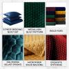 imageTribeca Living Velvet King Quilt Set  ThreePiece Honeycomb Stitch Bedding Super Soft 260GSM Velvet Oversized Quilt and Two Sham Pillowcases Emerald GreenBurgundy
