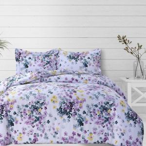 imageSerena Printed Oversized Duvet Set TwinPurple