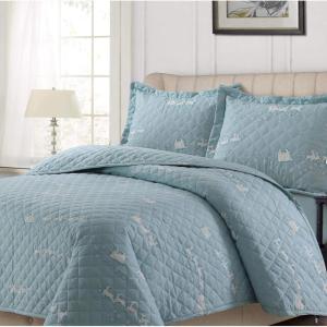 imageTribeca Living SASL170QUILKIBL Quilt Sets King Santas SleighSantas Sleigh