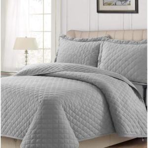 imageTribeca Living SASL170QUILKIBL Quilt Sets King Santas SleighSilver