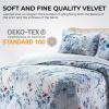imagePariza Printed Oversized Velvet UltraSoft Luxury Quilt Set with Shams Wrinkle ampamp Fade Resitant AllSeason Diamond Stitching Durable and Fine Quality Queen MulticolorIris Multicolor