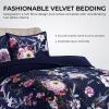 imagePariza Printed Oversized Velvet UltraSoft Luxury Quilt Set with Shams Wrinkle ampamp Fade Resitant AllSeason Diamond Stitching Durable and Fine Quality Queen MulticolorZara Multicolor