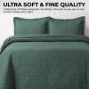 imageTribeca Living Brisbane Oversized Twin Quilt Bedding Set Solid 2Piece Quilted Bedspread Coverlet with Matching Pillow Sham Super Soft Fade and Wrinkle Resistant Quilts Silver GreyAtlantic