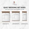 imageTribeca Living Brisbane Oversized Twin Quilt Bedding Set Solid 2Piece Quilted Bedspread Coverlet with Matching Pillow Sham Super Soft Fade and Wrinkle Resistant Quilts Silver GreyPeacock
