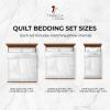 imageTribeca Living Brisbane Oversized Twin Quilt Bedding Set Solid 2Piece Quilted Bedspread Coverlet with Matching Pillow Sham Super Soft Fade and Wrinkle Resistant Quilts Silver GreyCashmere